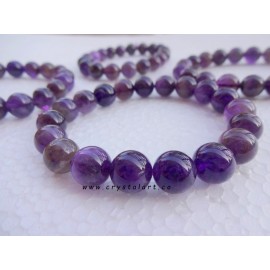 Amethyst Agate 10 mm Plane Beads Bracelets