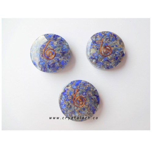 Lapis Lazule Orgone Round Shape Paper Weight