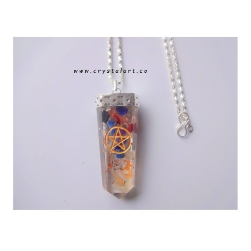 Jewish Faith Star Of David Chakra Flat Chain Pendants