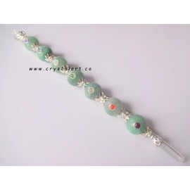 Green Aventurine Globe Chakra Stone Healing Stick