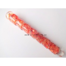 Red Carnelian Agate Twisted Orgone Massage Wands