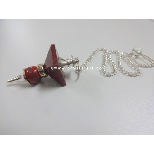 Red Jasper Agate 2 Piece Pendulum