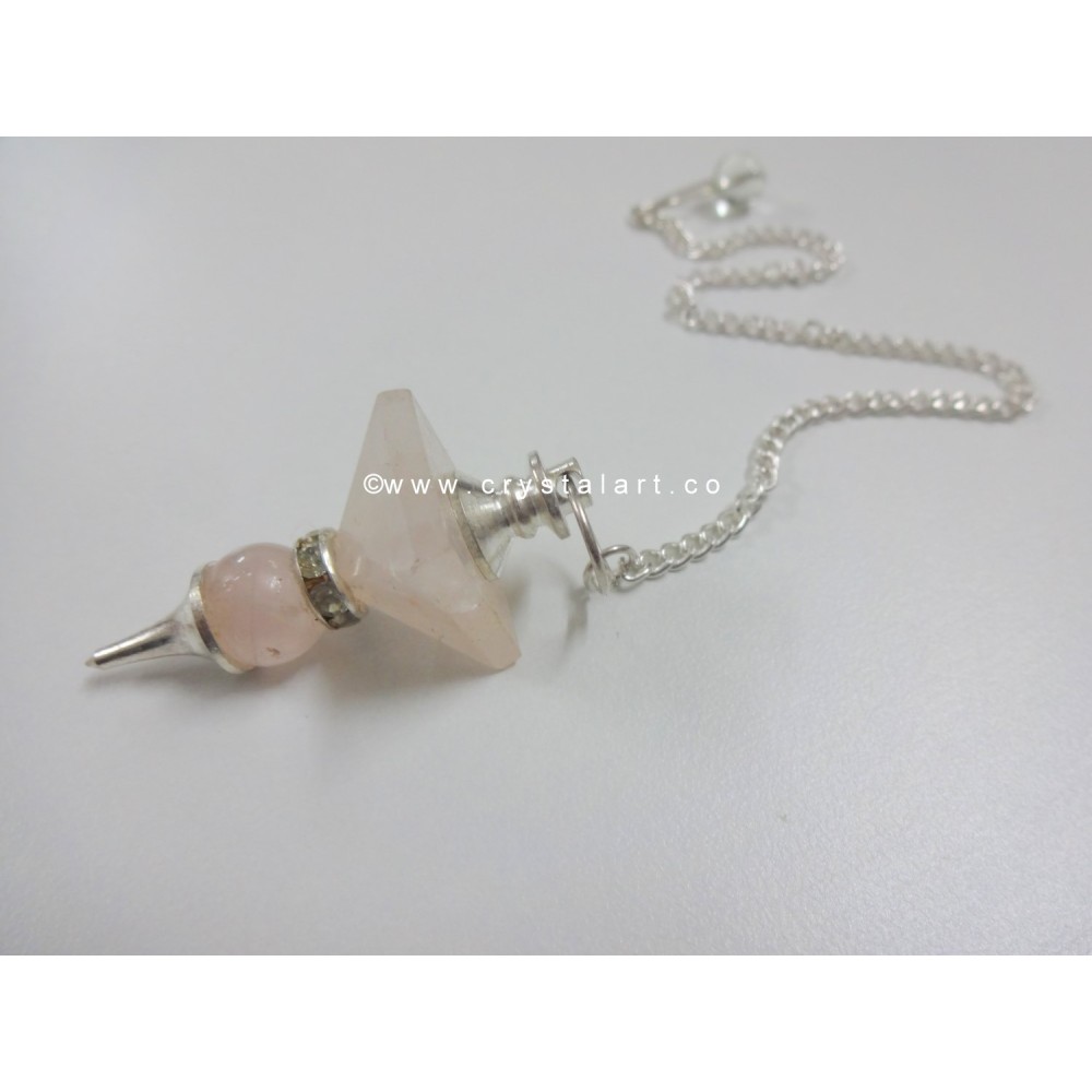 Rose Quartz 2 Piece Pendulum