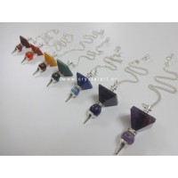 7 Chakra 2 Piece Pendulum set