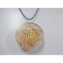 Rose Quartz Reiki Orgone  Pendants