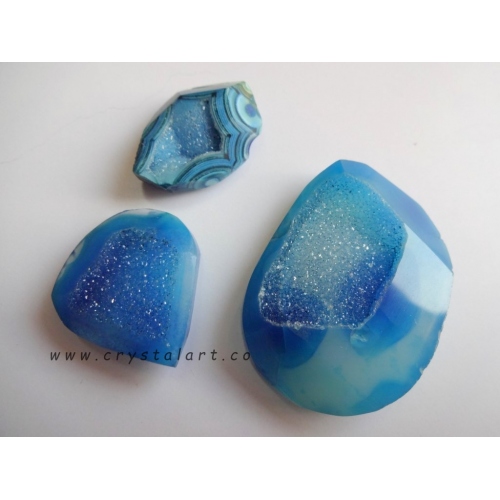 Blue Banded Onyx Loose Druzy
