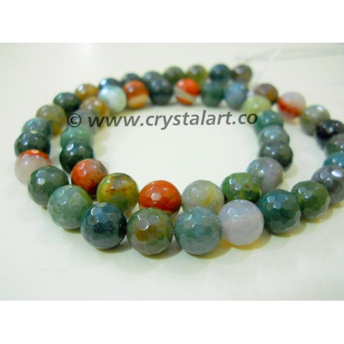 Indian Agate Faceted 36 Beads of Strings