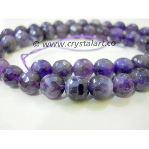 Amethyst Agate Faceted 36 Beads of Strings