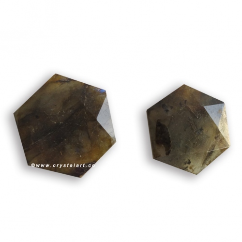 Labradorite Flat 30 MM Merkaba Healing Stone Loose