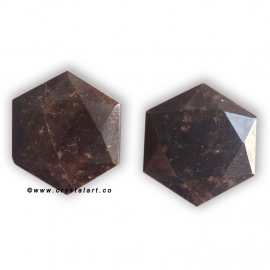 Garnet Hexagone Flat 30 MM Merkaba Stone Loose