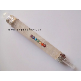 Crystal Quartz Faceted Chakra Healing Stick