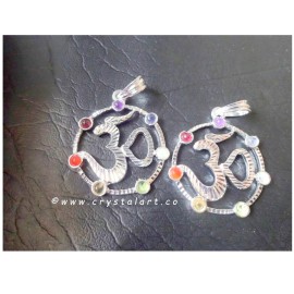 7 Chakra OM Symbol Metal Pendants