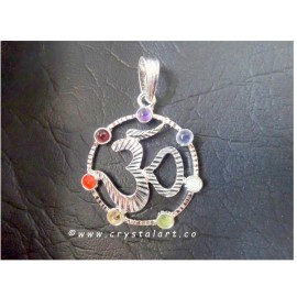 7 Chakra OM Symbol Metal Pendants