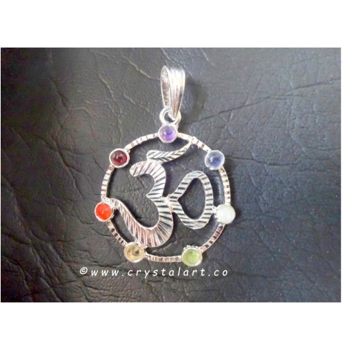 7 Chakra OM Symbol Metal Pendants