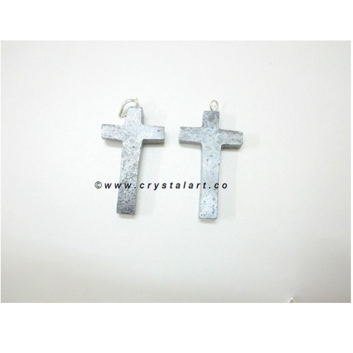 Hematite Cross Shape Pendants