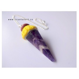 Amethyst Eight Faceted Tibetan Dousing Pendulum