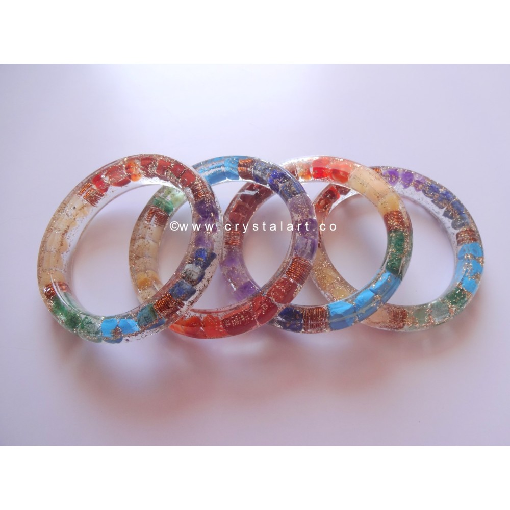 7 Chakra Orgonite Bangles