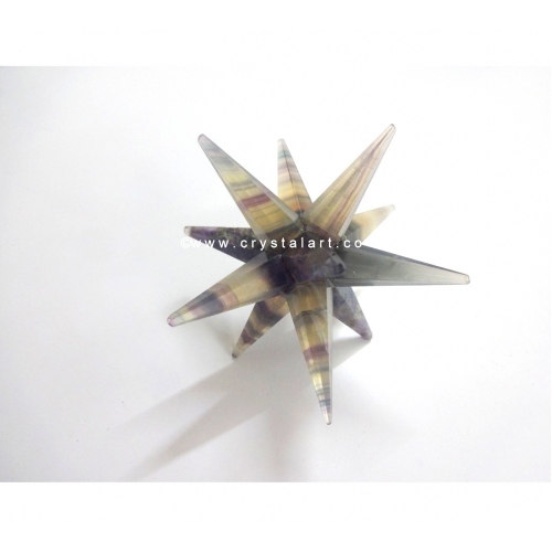 Multy Fluorite 12 Point Merkaba Star