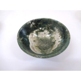 Moss Agate 4 Inch Bowl