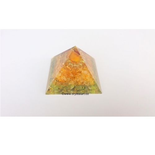 Green Aventurine & Yellow Aventurine Orgone Pyramid