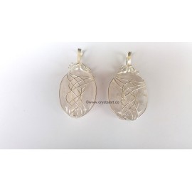 Crystal Quartz Wire Wrapped Design Cabacone Pendants