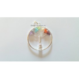 7 Chakra Tree of Life Pendant With Buddha Charm