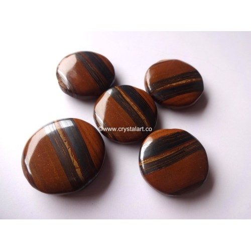 Tiger Eye Round Palm Stones