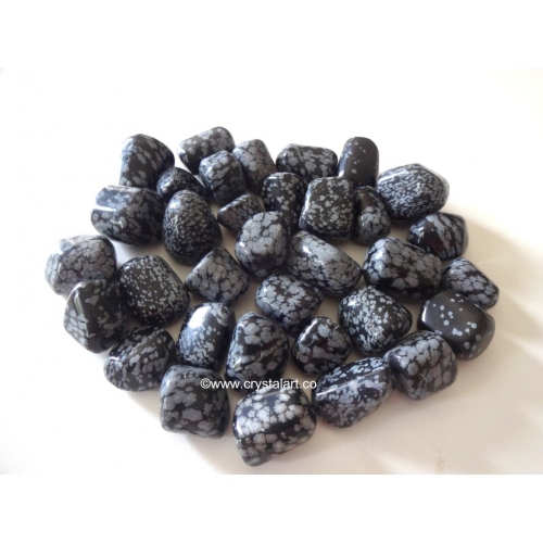Snow Flake Obsidian Tumbled Pebbles Stone