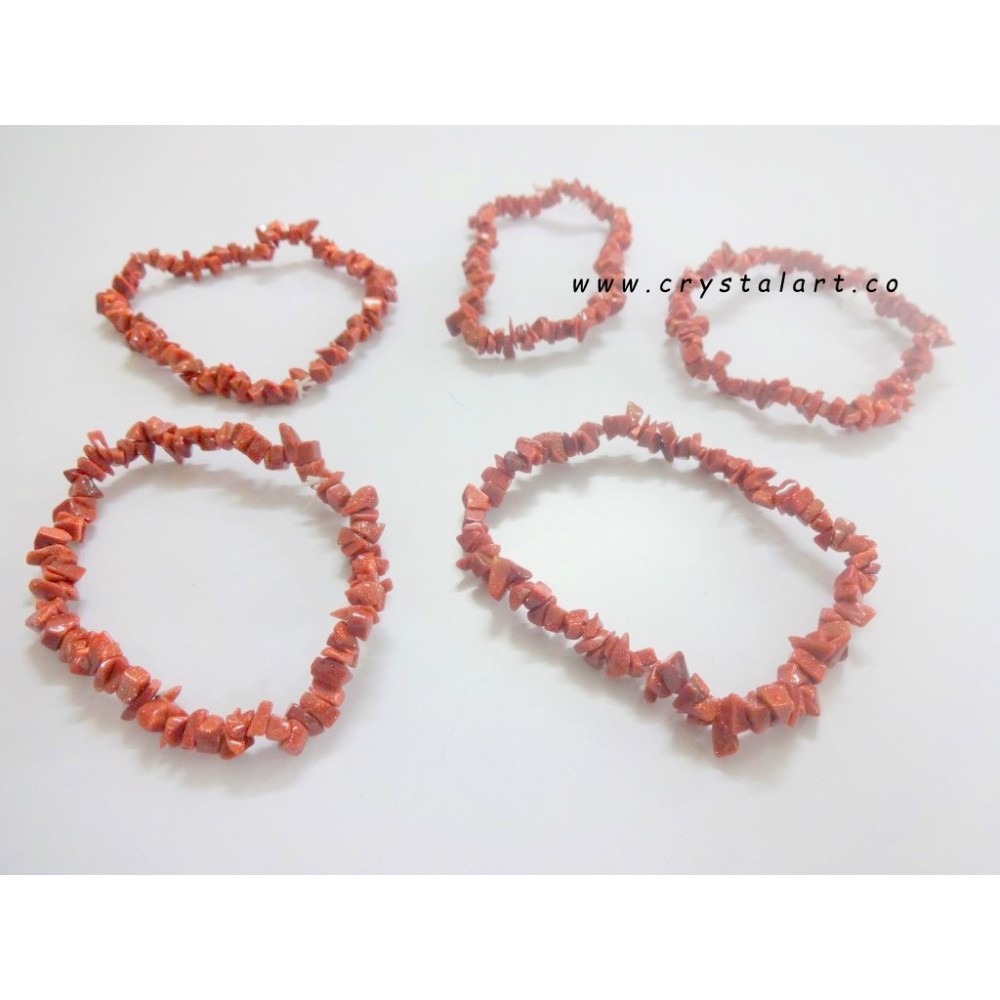 Orange Golstone Chips Bracelets