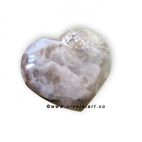 Rainbow Moonstone 50-60 mm Big Size Puffy Heart
