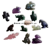 Mix Agate Stone 1-5 to 2 Inch Carving Stone Animal and Birds