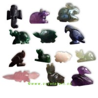 Mix Agate Stone 1-5 to 2 Inch Carving Stone Animal and Birds