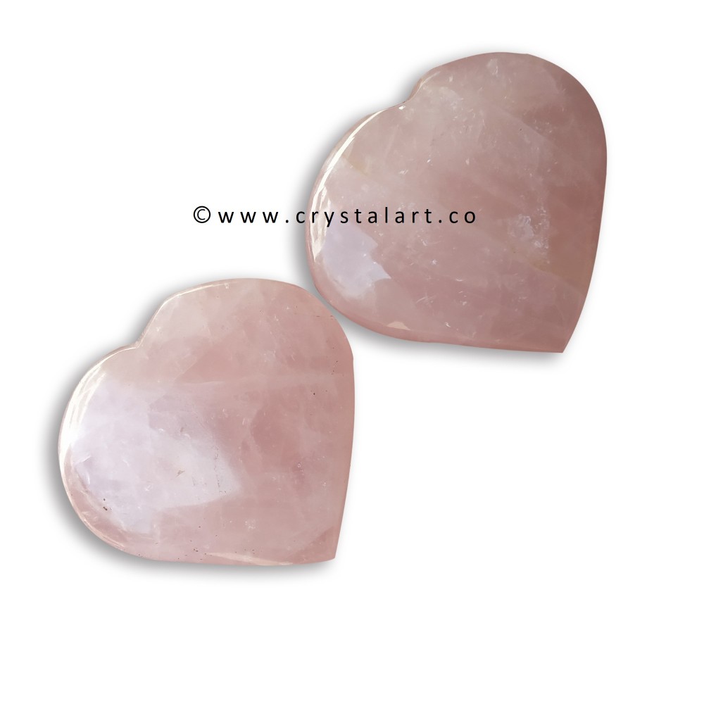 Rose Quartz 50-60 mm Big Size Puffy Heart