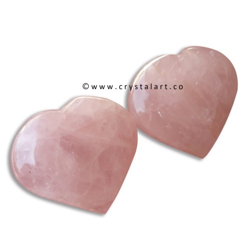 Rose Quartz 50-60 mm Big Size Puffy Heart