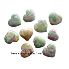 Ruby Zoisite 50-60 mm Big Size Puffy Heart