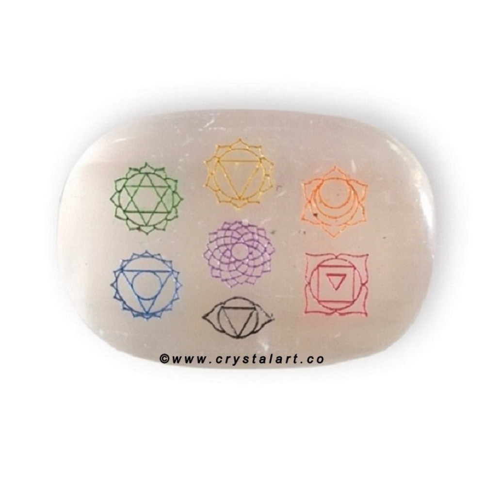 Selenite Chakra Symbol Soap Stones