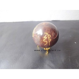 Garnet Reiki Engraved Spheres