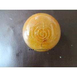 CALCITE REIKI ENGRAVED SPHERES