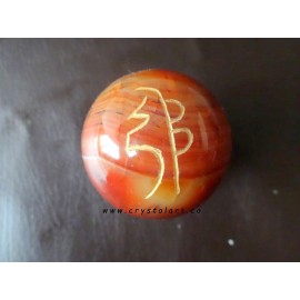 Red Carnelian Reiki Engraved Spheres