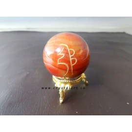 Red Carnelian Reiki Engraved Spheres