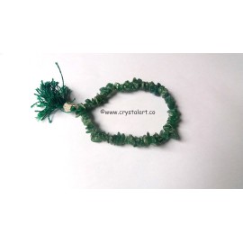 Green aventurine with tassel chips bracelets