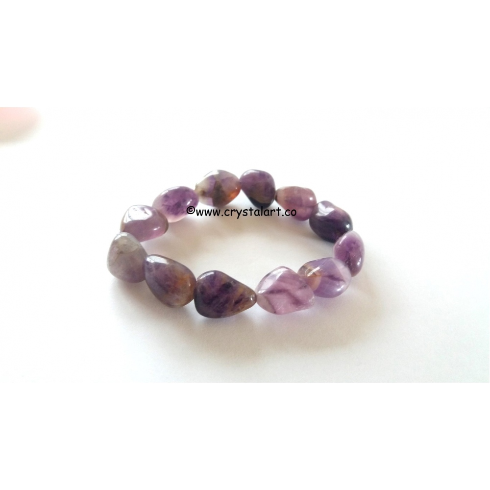 Brazilian Amethyst tumbled stone bracelets