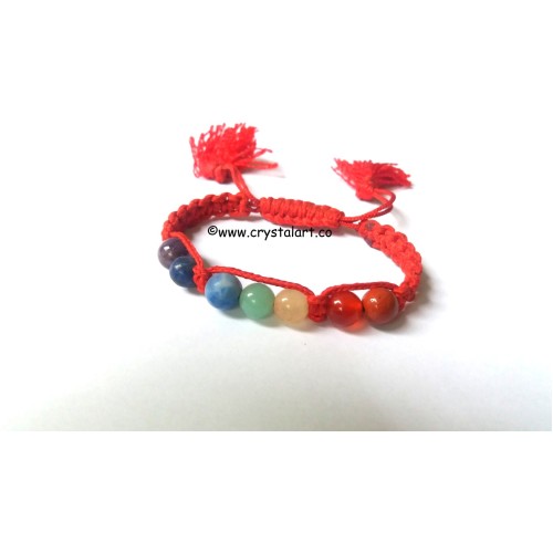 Chakra red slider cord 8 mm beads bracelets