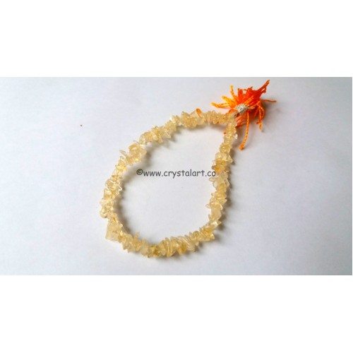 Citrine with tassel chips bracelets