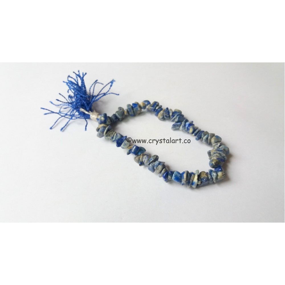 Lapis lazule with tassel chips bracelets