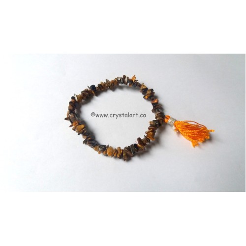 Tiger eye with tassel chips bracelets