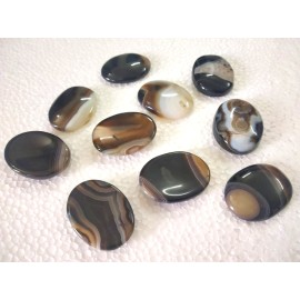 Black Onyx Sulemani Agate Stone Worry Stones