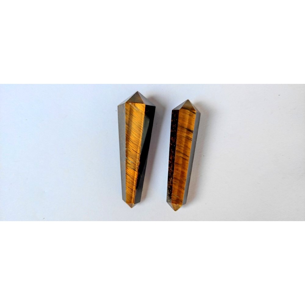 Tiger Eye Stone 2 Inch Loose Double Terminated Points