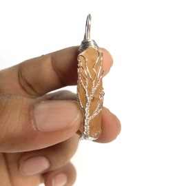 Citrine Quartz Double Terminated Points Fully Wrapped Pendants