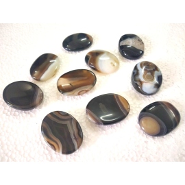 Black Onyx Sulemani Agate Stone Worry Stones